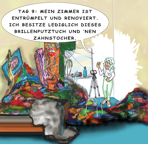 Cartoon: Aufräumen und Entrümpeln (medium) by SoRei tagged minimalismus,leben,wohnen,methoden,klarheit,ordnung,entscheidung,loslassen,sortieren,wegschmeißen,trennen,aufmerksamkeit,achtsamkeit,verzicht,enthaltsamkeit,ratgeber,konsumwahn,materialismus,gegenbewegung,wegwerfen,aussortieren,vorbild,idol,renovieren,entrümpeln,aufräumen,routine,cleaning,up,haushalt,frühjahrsputz,bloggen,user,follower,online,stellen,teilen,präsenz,soziale,netzwerke,medien,marketing,ansehen,werbeträger,botschafter,konsum,lifestyle,multiplikatoren,superspreader,fake,news,manipulativ,vorgetäuschte,nachrichten,desinformation,falschmeldung,verbreitung,lügenpresse,medienguerillia,kommunikationguerilla,social,bots,minimalismus,leben,wohnen,methoden,klarheit,ordnung,entscheidung,loslassen,sortieren,wegschmeißen,trennen,aufmerksamkeit,achtsamkeit,verzicht,enthaltsamkeit,ratgeber,konsumwahn,materialismus,gegenbewegung,wegwerfen,aussortieren,vorbild,idol,renovieren,entrümpeln,aufräumen,routine,cleaning,up,haushalt,frühjahrsputz,bloggen,user,follower,online,stellen,teilen,präsenz,soziale,netzwerke,medien,marketing,ansehen,werbeträger,botschafter,konsum,lifestyle,multiplikatoren,superspreader,fake,news,manipulativ,vorgetäuschte,nachrichten,desinformation,falschmeldung,verbreitung,lügenpresse,medienguerillia,kommunikationguerilla,social,bots