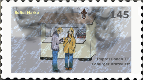 Briefmarke Coburg 3 Briefmarke Coburg 3