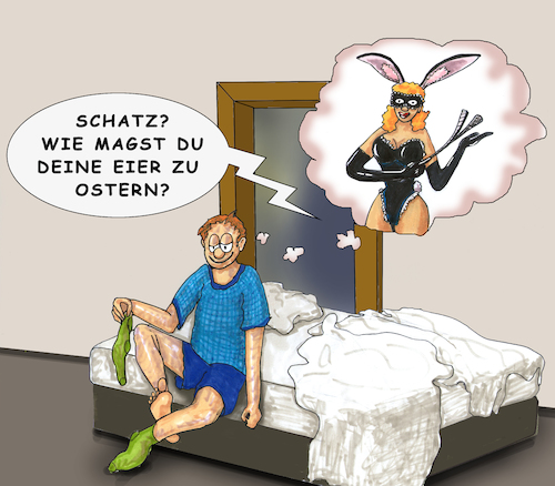 Cartoon: Deine Eier (medium) by SoRei tagged ostern,eier,sonntagseier,sonntagsfrühstück,frühstück,brunch,osterbrunch,rührei,viereinhalbminutenei,gekocht,hartes,ei,weiches,mann,frau,schlafzimmer,bett,küche,küchentür,zubereiten,richten,osterhase,bunny,bunnys,fantasie,fetisch,doppeldeutigkeit,handschuhe,mieder,spitze,gerte,peitsche,hasenohren,bunnykostüm,hasen,hase,kaninchen,ostern,eier,sonntagseier,sonntagsfrühstück,frühstück,brunch,osterbrunch,rührei,viereinhalbminutenei,gekocht,hartes,ei,weiches,mann,frau,schlafzimmer,bett,küche,küchentür,zubereiten,richten,osterhase,bunny,bunnys,fantasie,fetisch,doppeldeutigkeit,handschuhe,mieder,spitze,gerte,peitsche,hasenohren,kostüm,hasen,hase,kaninchen,sado,maso,sex