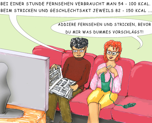 Cartoon: Fastenzeit (medium) by SoRei tagged fastenzeit,aschermittwoch,fasten,diät,abnehmen,verzicht,kalorien,kalorienverbrauch,kilokalorien,zählen,joule,gewicht,verlieren,gewichtsreduktion,ernährung,pfunde,kilogramm,winterspeck,brigitte,rezept,figur,slim,shape,schlanke,linie,dünn,dürr,schlank,rank,fit,fitness,hungern,essen,trinken,bmi,modellmaße,90,60,xs,energiebedarf,energieverbrauch,fettverbrennung,fettarm,hüftgold,hüftspeck,bauch,bierbauch,liebesgriffe,love,handles,körperfülle,ratten,rollen,speckrollen,ringe,rettungsringe,light,lightprodukte,fettreduziert,lowcarb,fettfrei,tabellen,stricken,fernsehen,lesen,gv,geschlechtsverkehr,geschlechtsakt,argument,vorschlag,rechnen,addition,addieren,multitasking,mann,frau,sofa,couch,überzeugungsarbeit,fastenzeit,aschermittwoch,fasten,diät,abnehmen,verzicht,kalorien,kalorienverbrauch,kilokalorien,zählen,joule,gewicht,verlieren,gewichtsreduktion,ernährung,pfunde,kilogramm,winterspeck,brigitte,rezept,figur,slim,shape,schlanke,linie,dünn,dürr,schlank,rank,fit,fitness,hungern,essen,trinken,bmi,modellmaße,90,60,xs,energiebedarf,energieverbrauch,fettverbrennung,fettarm,hüftgold,hüftspeck,bauch,bierbauch,liebesgriffe,love,handles,körperfülle,ratten,rollen,speckrollen,ringe,rettungsringe,light,lightprodukte,fettreduziert,lowcarb,fettfrei,tabellen,stricken,fernsehen,lesen,gv,geschlechtsverkehr,sex,geschlechtsakt,argument,vorschlag,rechnen,addition,addieren,multitasking,mann,frau,sofa,couch,überzeugungsarbeit