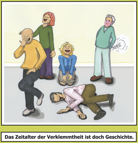 Cartoon: Furz (medium) by SoRei tagged bloßstellen,spotten,auslachen,peinlichkeit,reaktion,öffentlichkeit,privat,missgeschick,menschen,lachen,auslachen,spotten,bloßstellen,peinlichkeit,reaktion,öffentlichkeit,privat,missgeschick,menschen,lachen