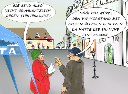 Cartoon: Modellversuch (medium) by SoRei tagged kfz,auto,automobil,entwicklung,innovation,zukunft,individualverkehr,abgas,skandal,selbstfahrend,stau,straße,diesel,suv,öffentlicher,raum,parkplatz,haftung,betrug,arbeitsplatz,markt,status,ökologie,konsum,raubbau,verbrechen,ressourcen,tierversuch,alibi,ingenieurskunst,marketing,forschung,und,technik,moral,ethik,kfz,auto,automobil,entwicklung,innovation,zukunft,individualverkehr,abgas,skandal,selbstfahrend,stau,straße,diesel,suv,öffentlicher,raum,parkplatz,haftung,betrug,arbeitsplatz,markt,status,ökologie,konsum,raubbau,verbrechen,ressourcen,tierversuch,alibi,ingenieurskunst,marketing,forschung,und,technik,moral,ethik