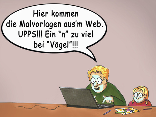 Cartoon: Vögeln (medium) by SoRei tagged doppeldeutigkeit,buntstifte,schreibtisch,googeln,web,vögeln,vögel,malvorlage,versehen,peinlichkeit,sexdarstellung,tippfehler,laptop,tochter,vater,vater,tochter,laptop,tippfehler,sex,sexdarstellung,peinlichkeit,versehen,malvorlage,vögel,vögeln,web,googeln,schreibtisch,buntstifte,doppeldeutigkeit