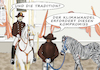 Cartoon: Klimawandel vs Tradition (small) by SoRei tagged klimawandel,tradition,wiener,hofreitschule,spanische,cavallerie,kavallerie,lippizaner,hengstparade,dressur,hohe,schule,reiten,figuren,armee,vorführung,prestige,hof,könig,sport,zirkus,manege,zaumzeug,sattel,kandarre,kaiser,institution,gestüt,campagneschule,remontenschule,training,disziplin,beritt,bereite,zeremonielle,zeremoniöse,schulreiterei,pferd,zebra,stallung,uniform,reitstall,schloss,reiter,ross,kompromiss,klima,opfer