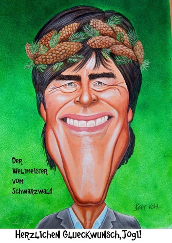 Cartoon: Jogi Löw (medium) by Bert Kohl tagged weltmeisterlich,stratege,taktiker