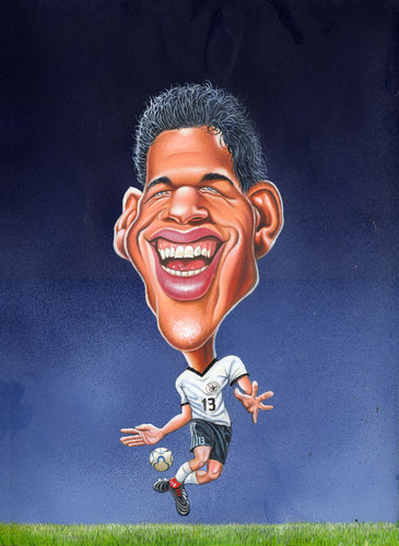 Cartoon: Michael Ballack (medium) by Bert Kohl tagged balle