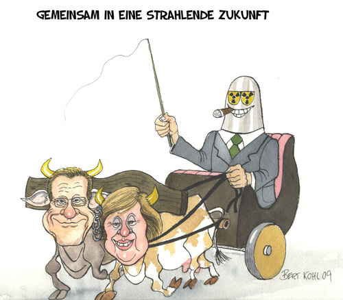 Cartoon: Strahlende ZuKunft (medium) by Bert Kohl tagged merkel