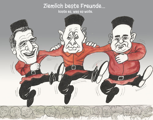 Cartoon: Ziemlich beste Freunde (medium) by Bert Kohl tagged putin,ukrainekonflikt