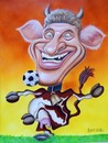 Cartoon: Thomas Müller (small) by Bert Kohl tagged fussballkuh