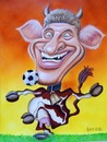 Cartoon: Thomas Müller (small) by Bert Kohl tagged fussballkuh