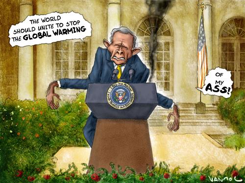 Cartoon: Bush global asswarming (medium) by Vanmol tagged bush,globalwarming