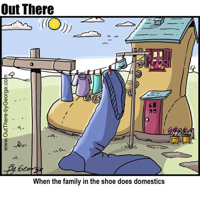 shoe house By George | Media & Culture Cartoon | TOONPOOL