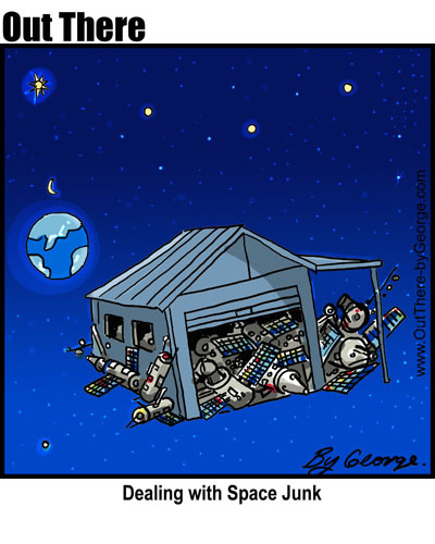 space junk By George | Media & Culture Cartoon | TOONPOOL