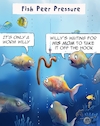 Cartoon: peer pressure (small) by George tagged peer,pressure,amongst,fish
