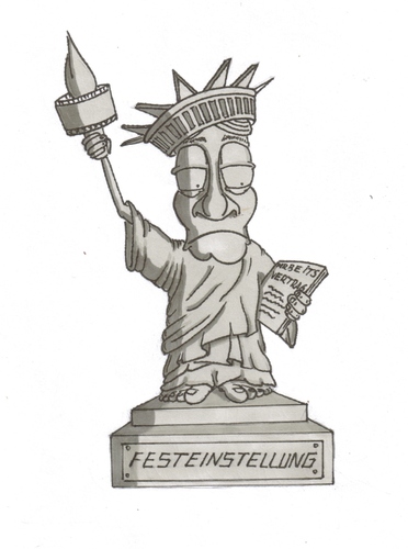 Cartoon: Festeinstellung (medium) by The Illustrator tagged handzeichnung,illustration,arbeit