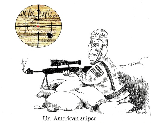 Un American Sniper By Joebrowntoons Politics Cartoon Toonpool