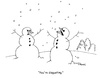 Cartoon: Snowman snack (small) by Joebrowntoons tagged snowman snow winter joebrown funny gag singlepanel cartoon carttonist cartooning