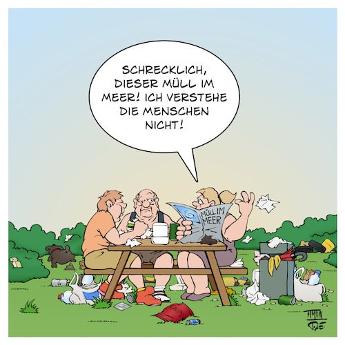Abfall im Wald - Müll im Meer Abfall im Wald - Müll im Meer
