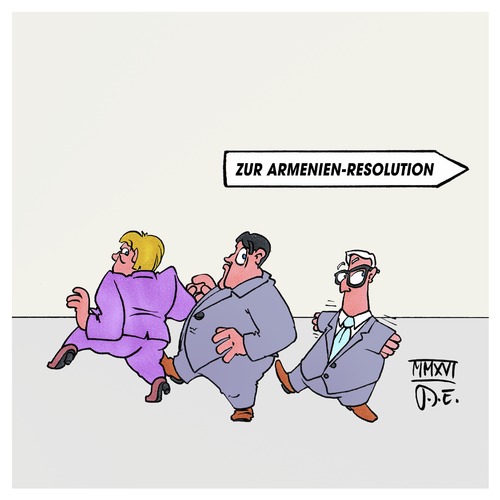 Cartoon: Armenien-Resolution (medium) by Timo Essner tagged angela,merkel,sigmar,gabriel,frank,walter,steinmeier,spd,cdu,groko,große,koalition,deutscher,bundestag,abstimmung,resolution,menschenrechte,deutschland,türkei,armenien,völkermord,genozid,genocide,cartoon,timo,essner,angela,merkel,sigmar,gabriel,frank,walter,steinmeier,spd,cdu,groko,große,koalition,deutscher,bundestag,abstimmung,resolution,menschenrechte,deutschland,türkei,armenien,völkermord,genozid,genocide,cartoon,timo,essner