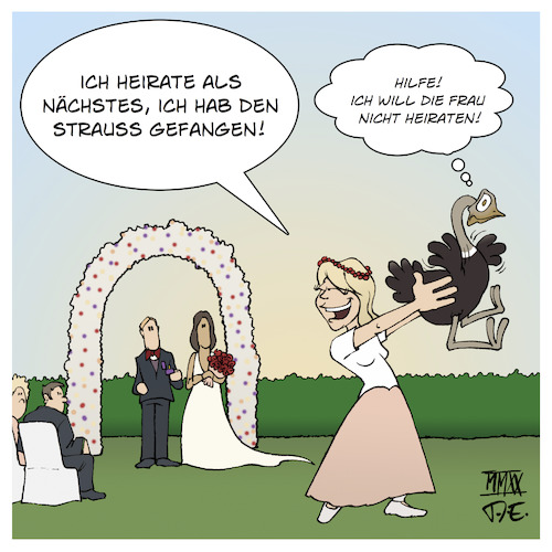 Cartoon: Brautstrauß (medium) by Timo Essner tagged brautstrauß,hochzeitsstrauß,strauß,hochzeit,braut,brautjungfer,bräutigam,tiere,menschen,partnerschaft,liebe,heiraten,cartoon,timo,essner,brautstrauß,hochzeitsstrauß,strauß,hochzeit,braut,brautjungfer,bräutigam,tiere,menschen,partnerschaft,liebe,heiraten,cartoon,timo,essner