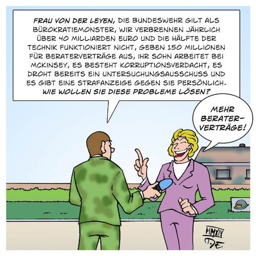 Cartoon: Bürokratiemonster Bundeswehr (medium) by Timo Essner tagged bundeswehr,bürokratiemonster,ausgaben,verteidigung,verteidigungsministerium,ursula,von,der,leyen,150,millionen,40,milliarden,planung,berater,verträge,mckinsey,accenture,untersuchungsausschuss,david,sohn,strafanzeige,beraterverträge,consulting,externe,wirtschaftlichkeitsprüfung,cartoon,timo,essner,bundeswehr,bürokratiemonster,ausgaben,verteidigung,verteidigungsministerium,ursula,von,der,leyen,150,millionen,40,milliarden,planung,berater,verträge,mckinsey,accenture,untersuchungsausschuss,david,sohn,strafanzeige,beraterverträge,consulting,externe,wirtschaftlichkeitsprüfung,cartoon,timo,essner