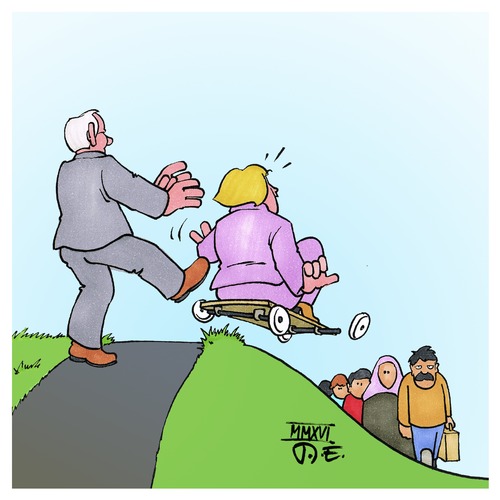 Cartoon: CDU CSU BTW17 (medium) by Timo Essner tagged cdu,csu,btw17,bundestagswahl,landtagswahlen,angela,merkel,horst,seehofer,flüchtlinge,kanzlerfrage,vierte,amtszeit,kanzlerin,einwanderung,merkelsatz,cartoon,timo,essner,cdu,csu,btw17,bundestagswahl,landtagswahlen,angela,merkel,horst,seehofer,flüchtlinge,kanzlerfrage,vierte,amtszeit,kanzlerin,einwanderung,merkelsatz,cartoon,timo,essner