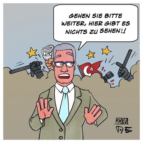 Cartoon: De Maiziere Türkei (medium) by Timo Essner tagged essner,timo,cartoon,maiziere,de,erdogan,meinungsfreiheit,bürgerrechte,menschenrechte,pressefreiheit,demokratie,deutschland,türkei,türkei,deutschland,demokratie,pressefreiheit,menschenrechte,bürgerrechte,meinungsfreiheit,erdogan,de,maiziere,cartoon,timo,essner