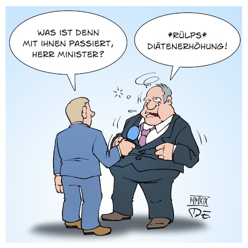 Cartoon: Diätenerhöhung (medium) by Timo Essner tagged politiker,einkommen,diäten,erhöhung,diätenerhöhung,steuern,steuergelder,abgeordnete,bundestag,deutschland,cartoon,timo,essner,politiker,einkommen,diäten,erhöhung,diätenerhöhung,steuern,steuergelder,abgeordnete,bundestag,deutschland,cartoon,timo,essner