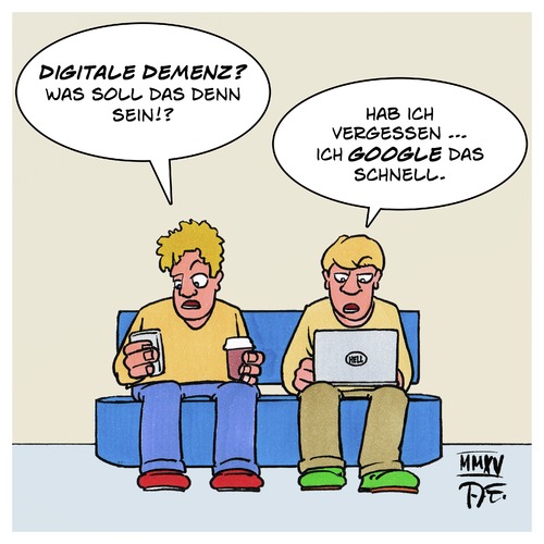 Cartoon: Digitale Demenz (medium) by Timo Essner tagged digitale,demenz,computer,internet,internetnutzung,suchmaschinen,google,wikipedia,cartoon,timo,essner,digitale,demenz,computer,internet,internetnutzung,suchmaschinen,google,wikipedia,cartoon,timo,essner