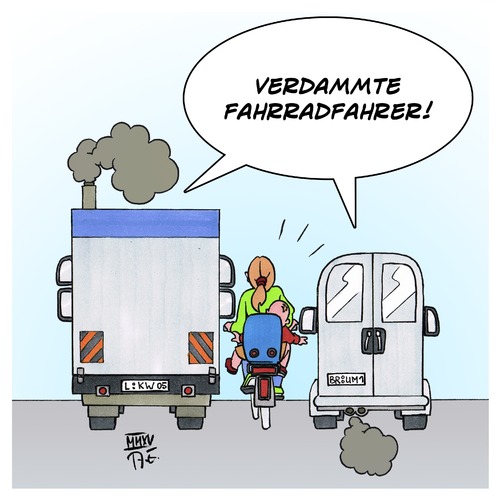 Cartoon: Fahrrad im Stadtverkehr (medium) by Timo Essner tagged fahrrad,fahrräder,stadt,stadtverkehr,busspur,fahrradspur,gefahr,fahrrad,fahrräder,stadt,stadtverkehr,busspur,fahrradspur,gefahr