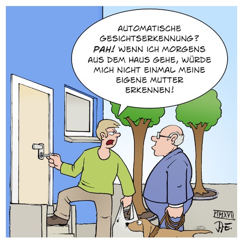 Cartoon: Gesichtserkennung (medium) by Timo Essner tagged gesichtserkennung,gesichtererkennung,kriminalität,polizei,bundespolizei,überwachung,südkreuz,cartoon,timo,essner,gesichtserkennung,gesichtererkennung,kriminalität,polizei,bundespolizei,überwachung,südkreuz,cartoon,timo,essner