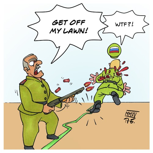 Cartoon: Get off my lawn! (medium) by Timo Essner tagged russia,turkey,syria,trespassing,russian,airplane,shot,down,su24,crisis,turkish,military,daesh,caricature,erdogan,cartoon,timo,essner,russia,turkey,syria,trespassing,russian,airplane,shot,down,su24,crisis,turkish,military,daesh,caricature,erdogan,cartoon,timo,essner