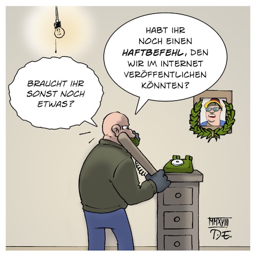 Cartoon: Haftbefehl Chemnitz (medium) by Timo Essner tagged chemnitz,sachsen,pogrom,demo,demonstration,ausschreitungen,nazis,pegida,afd,haftbefehl,veröffentlichung,internet,c2608,c2708,cartoon,timo,essner,chemnitz,sachsen,pogrom,demo,demonstration,ausschreitungen,nazis,pegida,afd,haftbefehl,veröffentlichung,internet,c2608,c2708,cartoon,timo,essner