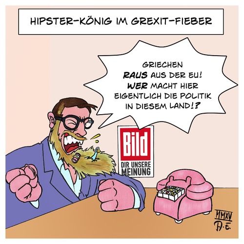 Hipster-König im Grexit-Fieber Hipster-König im Grexit-Fieber