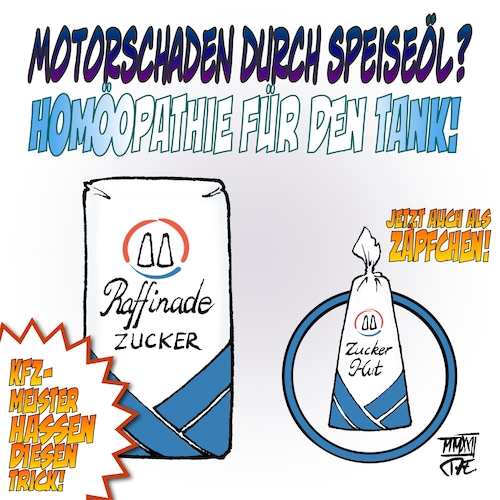 Cartoon: Homöopathie fürs Auto (medium) by Timo Essner tagged krise,vorsorge,krisenvorsorge,öl,speiseöl,pflanzenöl,sonnenblumenöl,autos,autofahrer,spritpreise,dieselmotoren,diesel,hamsterkäufe,kfz,zucker,homöopathie,zäpfchen,cartoon,timo,essner,krise,vorsorge,krisenvorsorge,öl,speiseöl,pflanzenöl,sonnenblumenöl,autos,autofahrer,spritpreise,dieselmotoren,diesel,hamsterkäufe,kfz,zucker,homöopathie,zäpfchen,cartoon,timo,essner