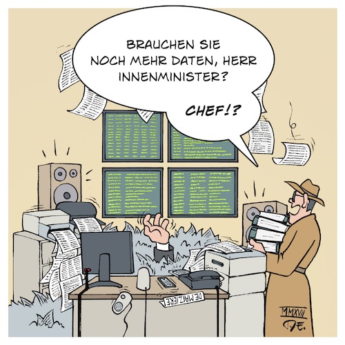 Cartoon: Innenminister Firmen Daten (medium) by Timo Essner tagged innenminister,thomas,demaiziere,demisere,daten,unternehmen,datenschutz,informationen,meldung,innenministerium,polizei,staatsanwaltschaft,cartoon,timo,essner,innenminister,thomas,demaiziere,demisere,daten,unternehmen,datenschutz,informationen,meldung,innenministerium,polizei,staatsanwaltschaft,cartoon,timo,essner