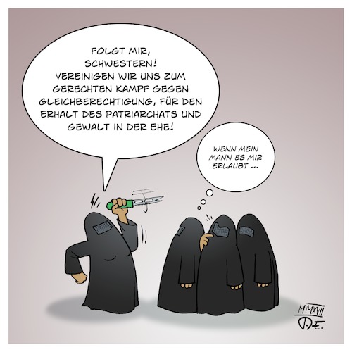 Cartoon: Islamistinnen (medium) by Timo Essner tagged sicherheitsbehörden,warnung,islamistinnen,netzwerk,islamisten,islamismus,salafismus,radikale,religion,terrorismus,terror,sicherheit,kriminelle,vereinigung,deutschland,frauenrechte,metoo,aufschrei,cartoon,timo,essner,sicherheitsbehörden,warnung,islamistinnen,netzwerk,islamisten,islamismus,salafismus,radikale,religion,terrorismus,terror,sicherheit,kriminelle,vereinigung,deutschland,frauenrechte,metoo,aufschrei,cartoon,timo,essner