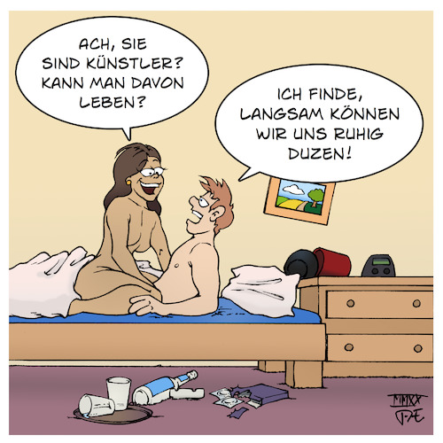 Cartoon: Kann man davon leben? (medium) by Timo Essner tagged kunst,kultur,deutschland,einkommen,lebenshaltung,bedeutung,gesellschaft,leben,existenzsicherung,künstler,musiker,geld,kann,man,davon,cartoon,timo,essner,kunst,kultur,deutschland,einkommen,lebenshaltung,bedeutung,gesellschaft,leben,existenzsicherung,künstler,musiker,geld,kann,man,davon,cartoon,timo,essner