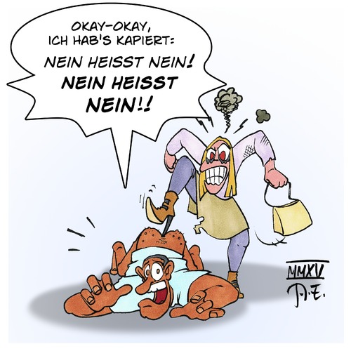 Cartoon: Nein heißt Nein (medium) by Timo Essner tagged köln,hamburg,münchen,vergewaltigung,frauen,party,sylvester,angriff,übergriff,mädchen,stadt,öffentliche,plätze,deutschland,cartoon,timo,essner,nein,köln,hamburg,münchen,vergewaltigung,frauen,party,sylvester,angriff,übergriff,mädchen,stadt,öffentliche,plätze,deutschland,cartoon,timo,essner