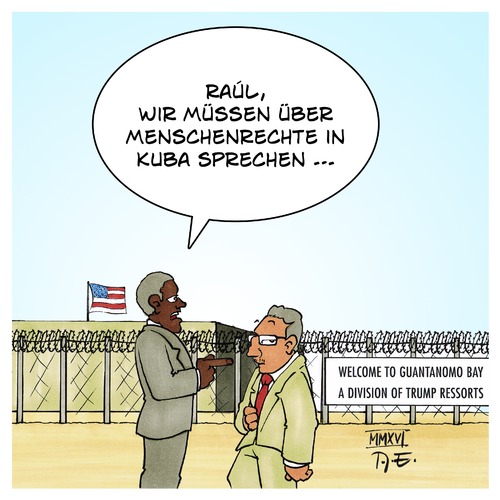 Cartoon: Obama Kuba Menschenrechte (medium) by Timo Essner tagged usa,kuba,obama,castro,guantanamo,demokratie,rechtsstaat,menschenrechte,cartoon,timo,essner,usa,kuba,obama,castro,guantanamo,demokratie,rechtsstaat,menschenrechte,cartoon,timo,essner