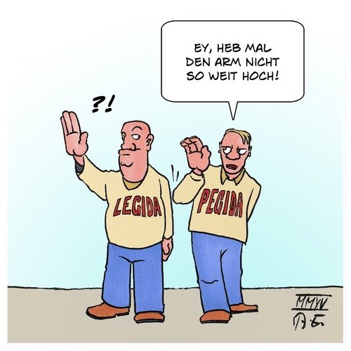 Rechten Arm runter! Rechten Arm runter!