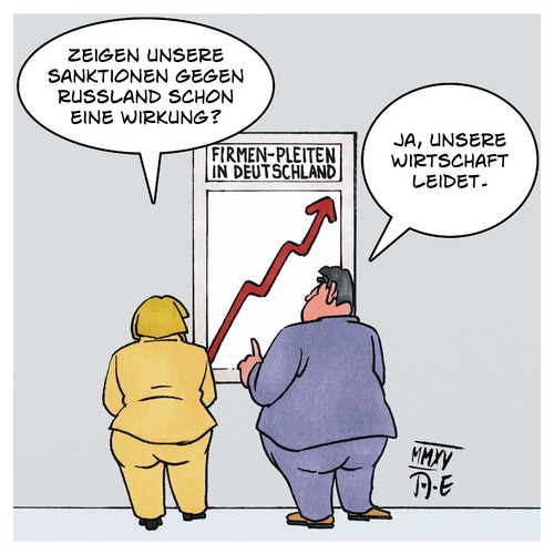 Cartoon: Sanktionen zeigen Wirkung (medium) by Timo Essner tagged betriebswirtschaft,volkswirtschaft,wirtschaftskraft,insolvenz,pleite,unternehmen,firmen,wirkung,wirtschaft,deutschland,russland,eu,sanktion,sanktionen,firmeninsolvenz,firmenpleiten,sanktionen,sanktion,eu,russland,deutschland,wirtschaft,wirkung,firmen,unternehmen,pleite,insolvenz,wirtschaftskraft,volkwwirtschaft