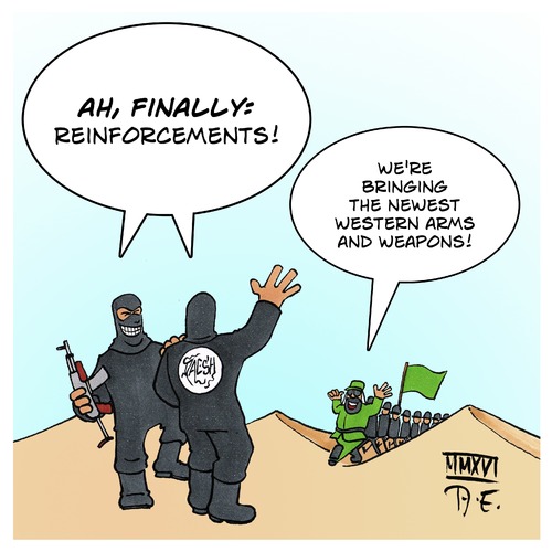 Saudi-Arabia Troops Syria By Timo Essner | Politics Cartoon | TOONPOOL