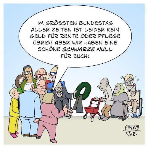 Cartoon: Schwarze Null für Pflege (medium) by Timo Essner tagged parteien,politiker,rekordbundestag,rekordgröße,größter,bundestag,deutschland,rente,pflege,soziales,löhne,gehälter,lohn,pflegekraft,pflegestufe,sozialberufe,pflegeberufe,cartoon,timo,essner,parteien,politiker,rekordbundestag,rekordgröße,größter,bundestag,deutschland,rente,pflege,soziales,löhne,gehälter,lohn,pflegekraft,pflegestufe,sozialberufe,pflegeberufe,cartoon,timo,essner