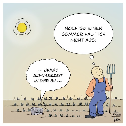 Cartoon: Sommerzeit (medium) by Timo Essner tagged sommerzeit,eu,europäische,union,abstimmung,jean,claude,juncker,kommission,zeitumstellung,winterzeit,wirtschaft,gesundheit,sommer,hitze,hitzewelle,cartoon,timo,essner,sommerzeit,eu,europäische,union,abstimmung,jean,claude,juncker,kommission,zeitumstellung,winterzeit,wirtschaft,gesundheit,sommer,hitze,hitzewelle,cartoon,timo,essner