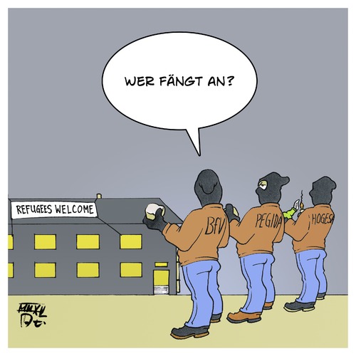 Cartoon: Wehret den Anfängen (medium) by Timo Essner tagged bfv,verfassungsschutz,pegida,hogesa,geheimdienste,deutschland,rechte,hetze,rechter,terror,gewalt,anschläge,einwanderung,cartoon,timo,essner,bfv,verfassungsschutz,pegida,hogesa,geheimdienste,deutschland,rechte,hetze,rechter,terror,gewalt,anschläge,einwanderung,cartoon,timo,essner