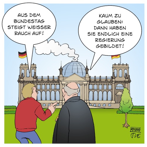 Weißer Rauch überm Bundestag Weißer Rauch überm Bundestag