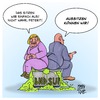 Cartoon: Aussitzen (small) by Timo Essner tagged bnd,affäre,nsa,spionage,angela,merkel,peter,altmeier,thomas,de,maiziere,hans,friedrich,innenminister,geheimdienste,wirtschaftsspionage,airbus,abhör,skandal