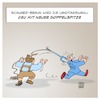 Cartoon: CSU Doppelspitze (small) by Timo Essner tagged csu,doppelspitze,horst,seehofer,markus,söder,machtkampf,landtagswahl,2018,wahlkampf,afd,wähler,wählerverluste,bayern,cartoon,timo,essner