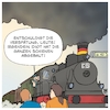 Cartoon: Deutschlandtakt (small) by Timo Essner tagged deutschlandtakt,bahn,2070,verschoben,40,jahre,verspätung,deutsche,schienen,privatisierung,abbau,infrastruktur,sparkurs,börsengang,aktiengesellschaft,öpnv,bahnverkehr,verkehrswende,energiewende,klimakrise,fridaysforfuture,extinctionrebellion,klimastreiks,cartoon,timo,essner